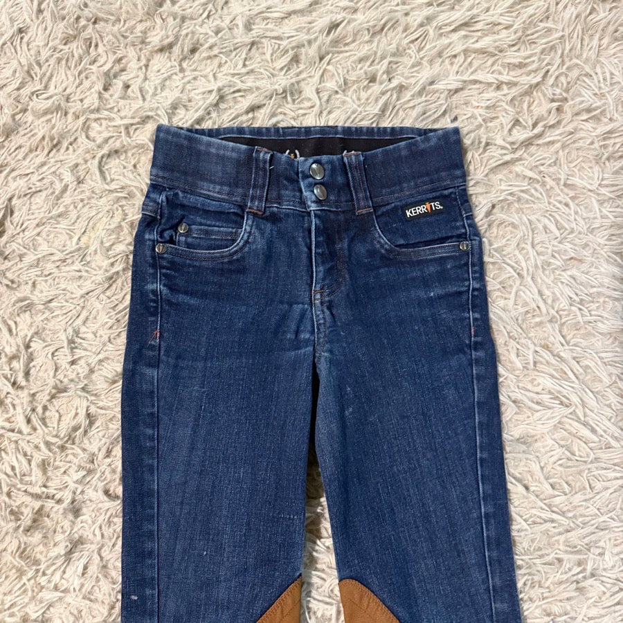 Girl’s Small Jean Kerrits Knee Patch Horseback Riding Breeches. Good Condition.