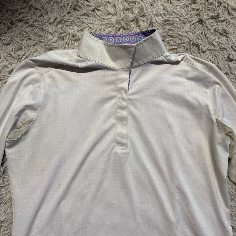 ESSEX CLASSICS Women’s XL White Essex Classics Long Sleeve Horseback Riding Show Shirt. Good Co (2)
