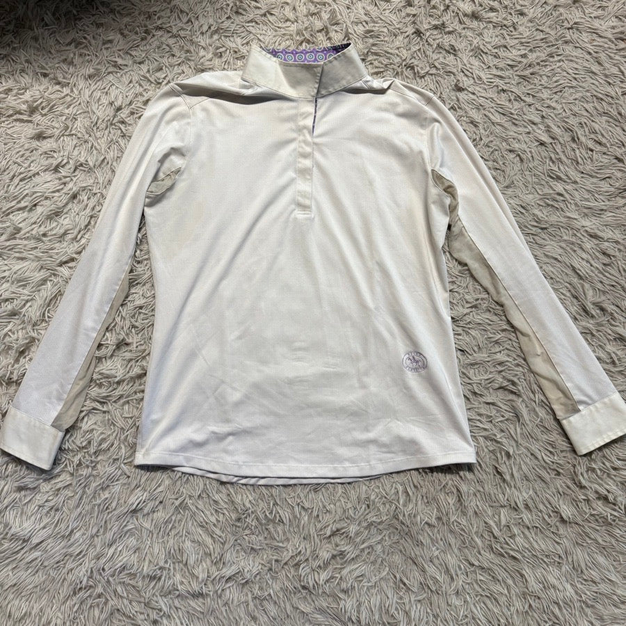 ESSEX CLASSICS Women’s XL White Essex Classics Long Sleeve Horseback Riding Show Shirt. Good Co