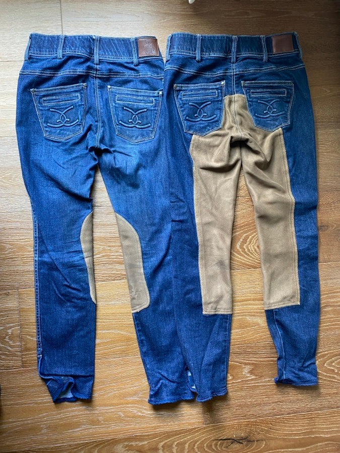 Pair of denim breeches