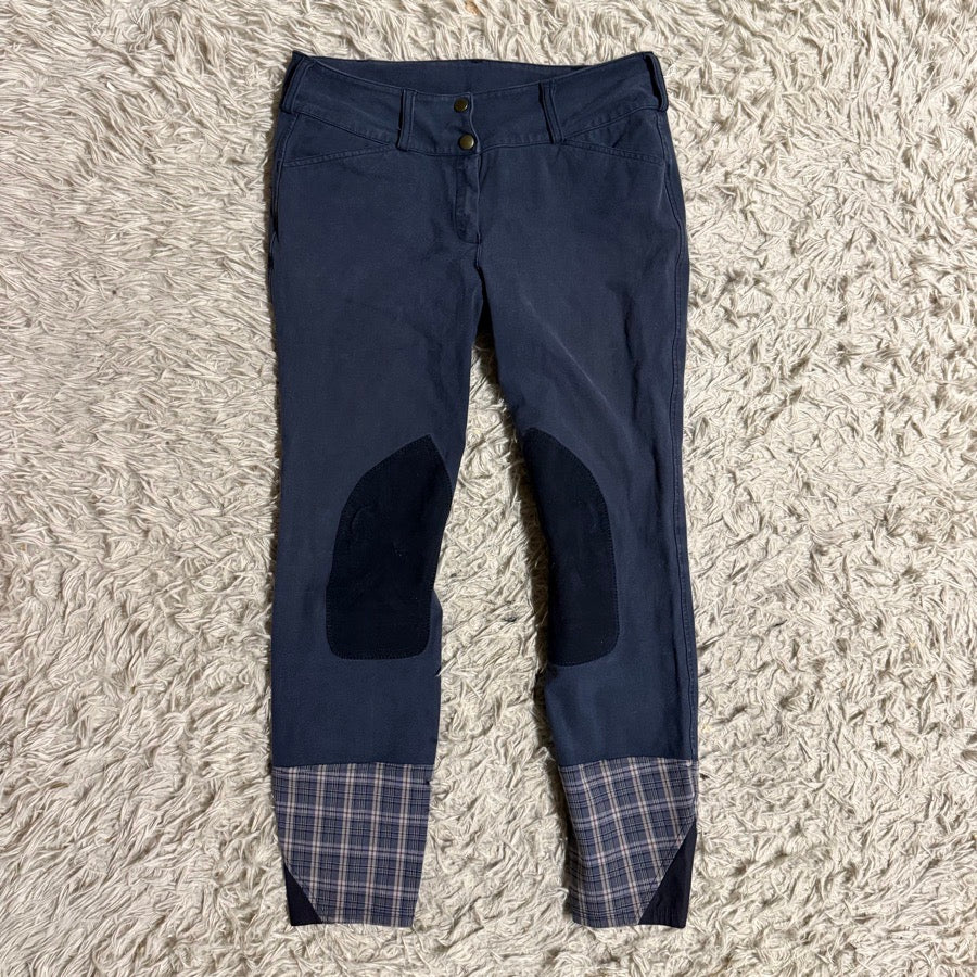 OTHER Women’s Size 30L Navy Knee Patch Horseback Riding Breeches. Good Condition. (2)