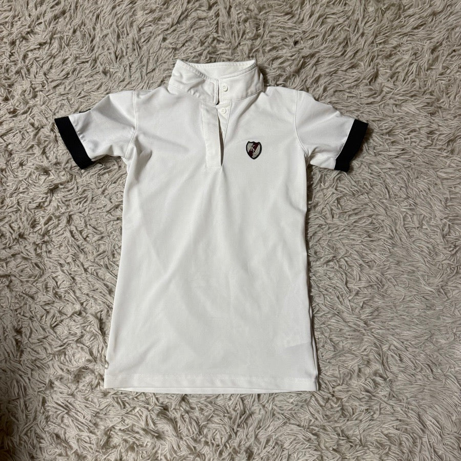 KINGSLAND Women’s Size 3XS White Kingsland Short Sleeve Horseback Riding Show Shirt