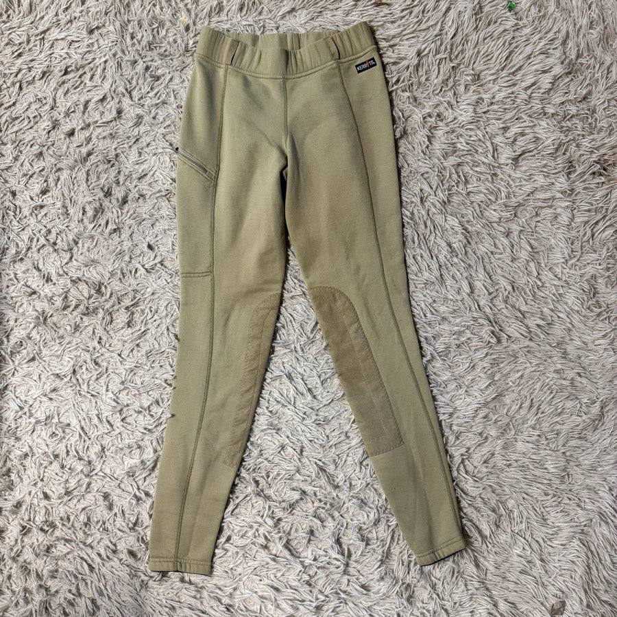 Women’s Medium Tan Kerrits Winter Knee Patch Horseback Riding Tights Breeches