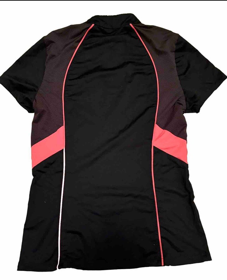 KERRITS Kerrits Equestrian Womens Top XS Black and Red Short Sleeve 1/4 zip (2)