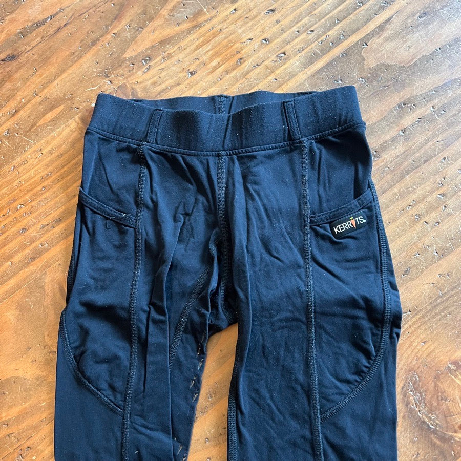 Kerrits Ice Fil Full Seat Grip Riding Tights Breeches Black Women’s Small