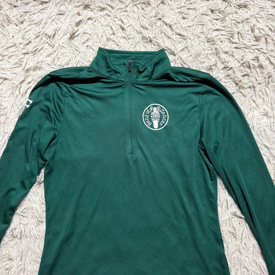OTHER Women’s S Green Herd Of Zebras Long Sleeve Horseback Riding Sunshirt. Good Cond. (2)