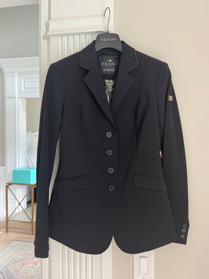 EQUILINE black Equiline women’s show coat it-42 BNWT