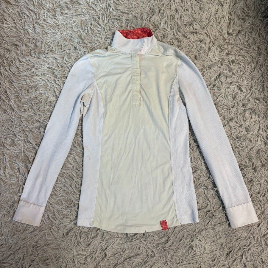 TREDSTEP Women’s XS White Tredstep Long Sleeve Horseback Riding Show Shirt