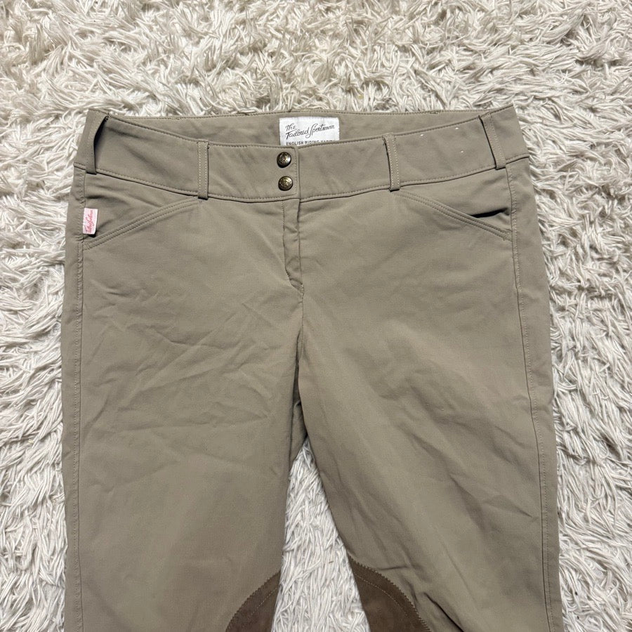 Women’s Size 34 Tan Tailored Sportsman Knee Patch Horseback Riding Breeches
