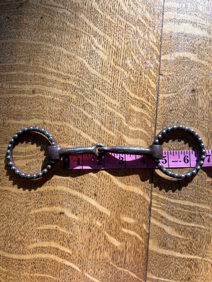 Other Pony Bit Snaffle Offset Dee Spotted Dots 4”