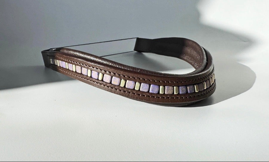 OTHER Purple Beaded Browband (5)