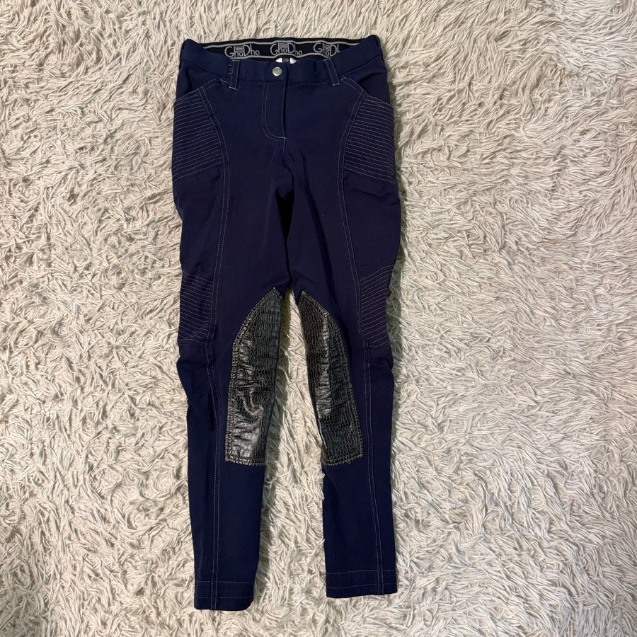 Women’s Size 28 Navy Ghodho Knee Patch Horseback Riding Breeches