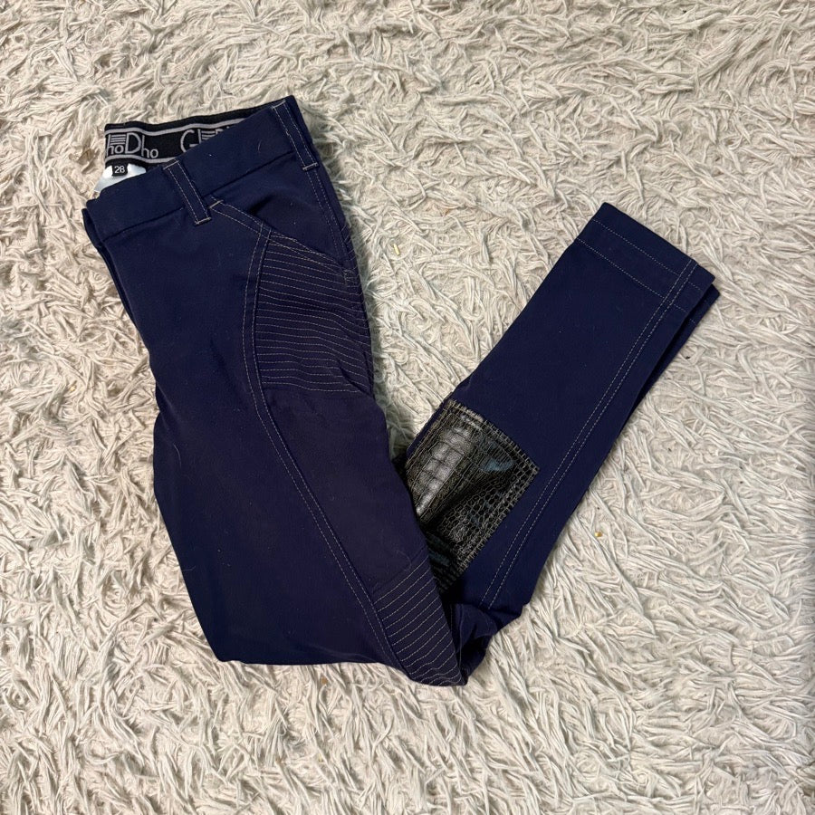 Women’s Size 28 Navy Ghodho Knee Patch Horseback Riding Breeches