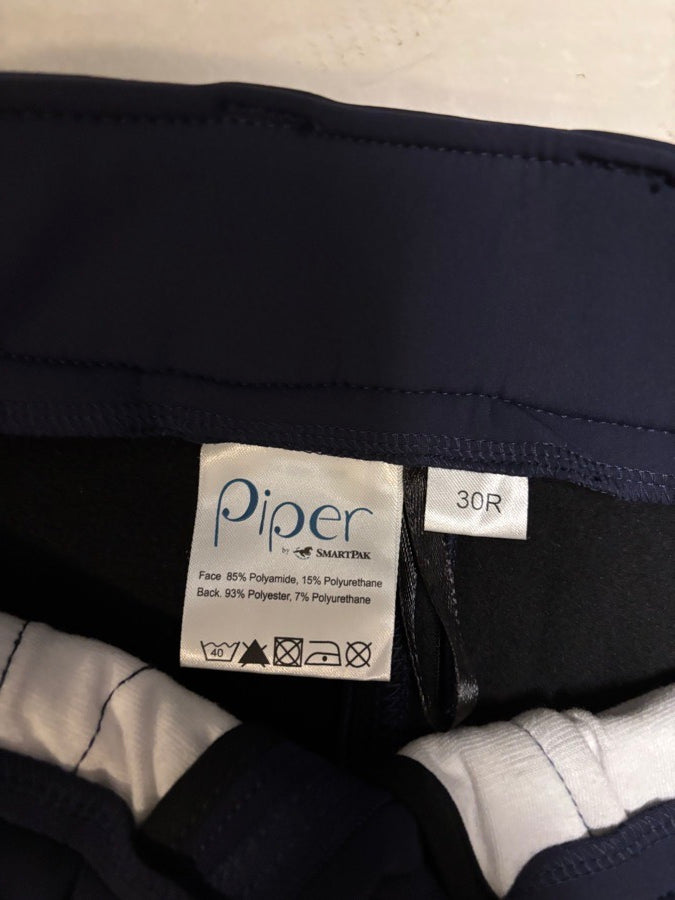 PIPER BY SMARTPAK Smartpak Piper Winter Essential Breeches NWT 30R Navy Equestrian Riding Pants (2)