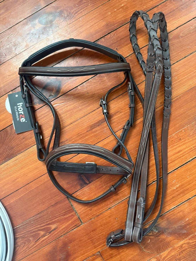 HORZE Horze Harrison fancy stitch hunter bridle