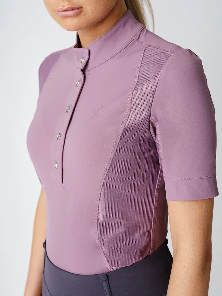 PS of Sweden Cecile Short Sleeve Top Shirt Purple Grape