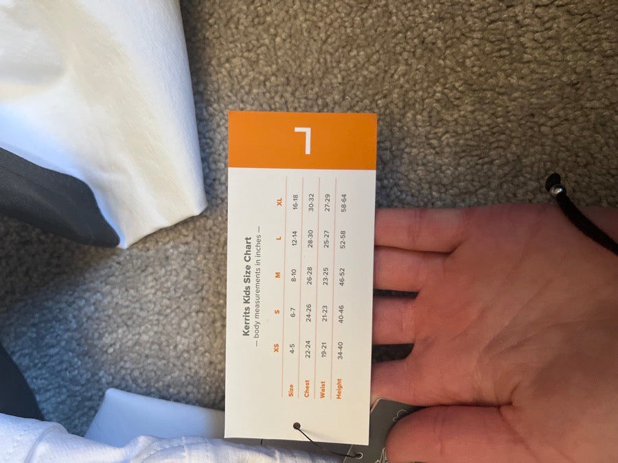 Kids Kerrits Knee Patch White Breeches