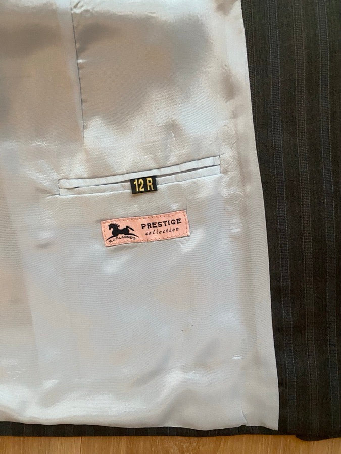 RJ CLASSICS RJ Classics Gray with Blue Pin Stripes Show Coat (5)