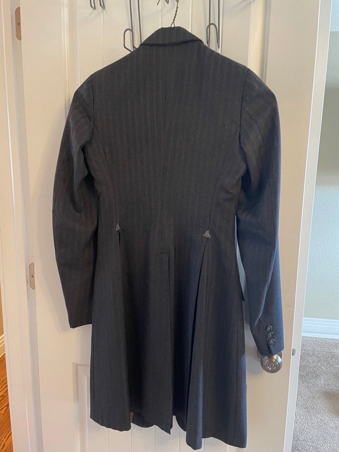 OTHER Grey and Red Pin Stripe Women’s Saddle Seat Suit (2)