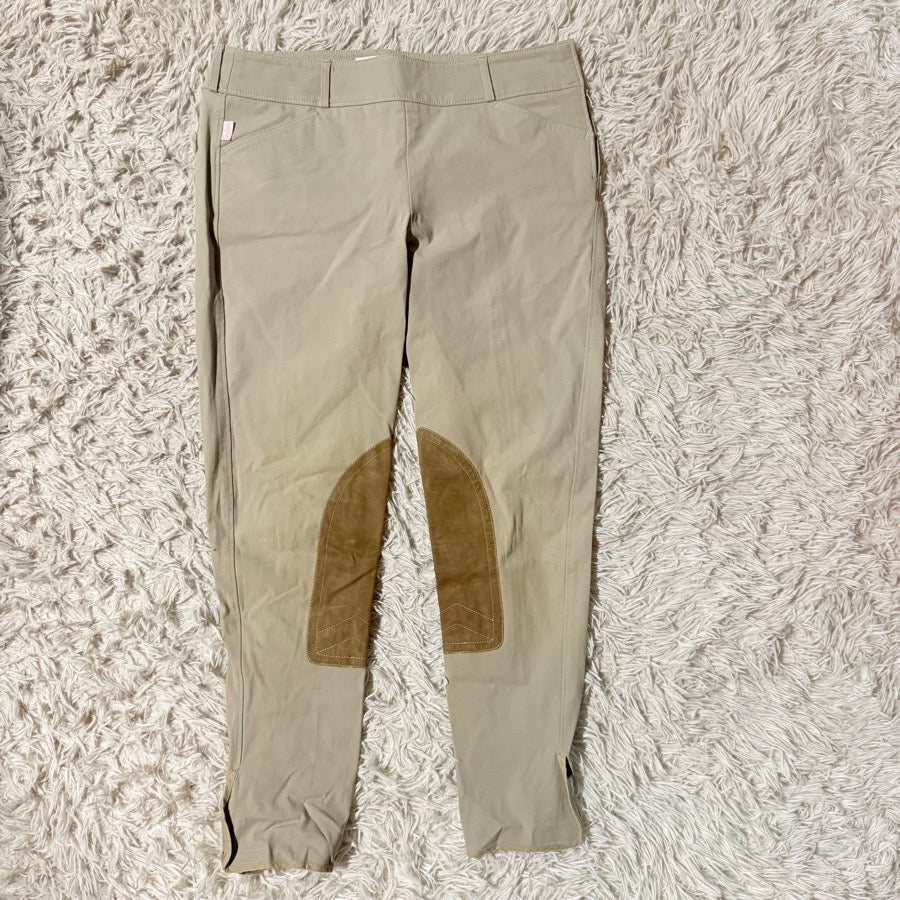 Women’s Size 34L Tan Tailored Sportsman Knee Patch Horseback Riding Breeches