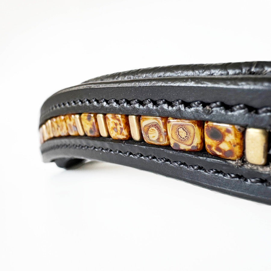 OTHER Brown & Gold Beaded Browband (5)