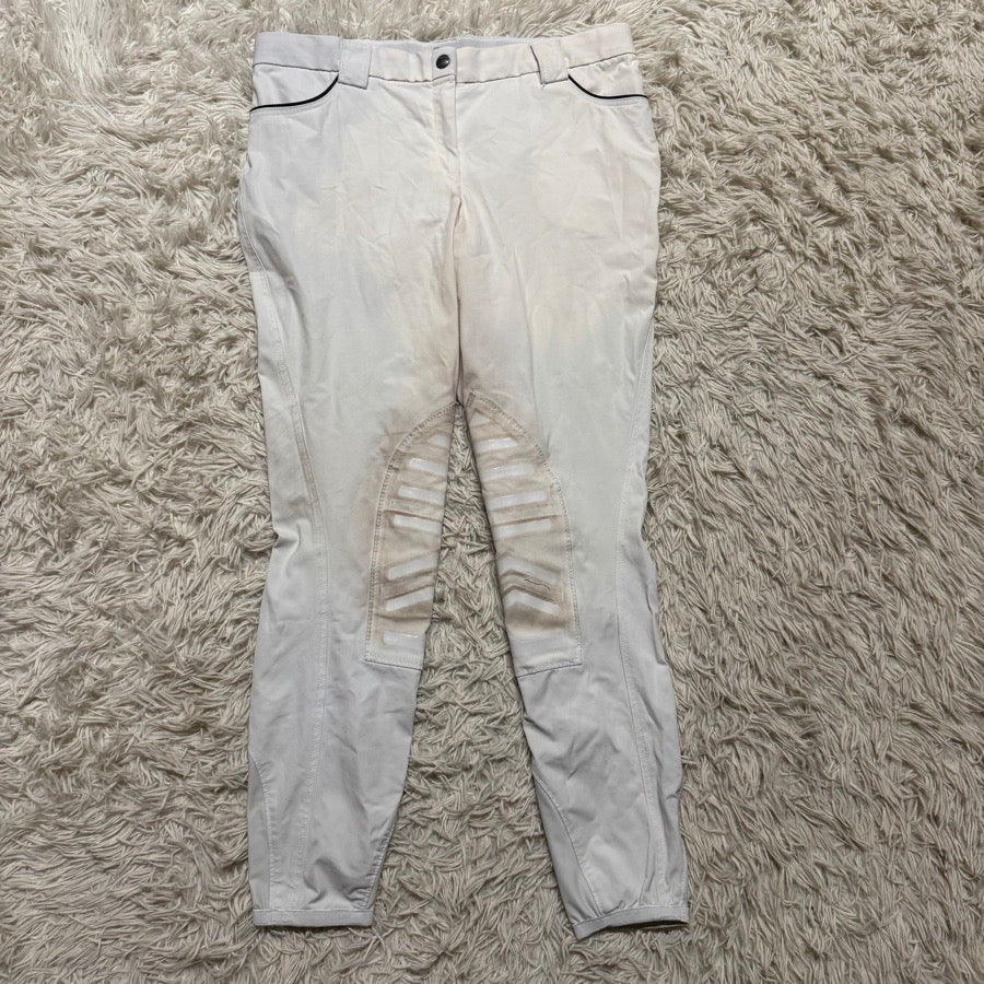 Women’s Size 32 White Sarm Hippique Knee Patch Horseback Riding Breeches