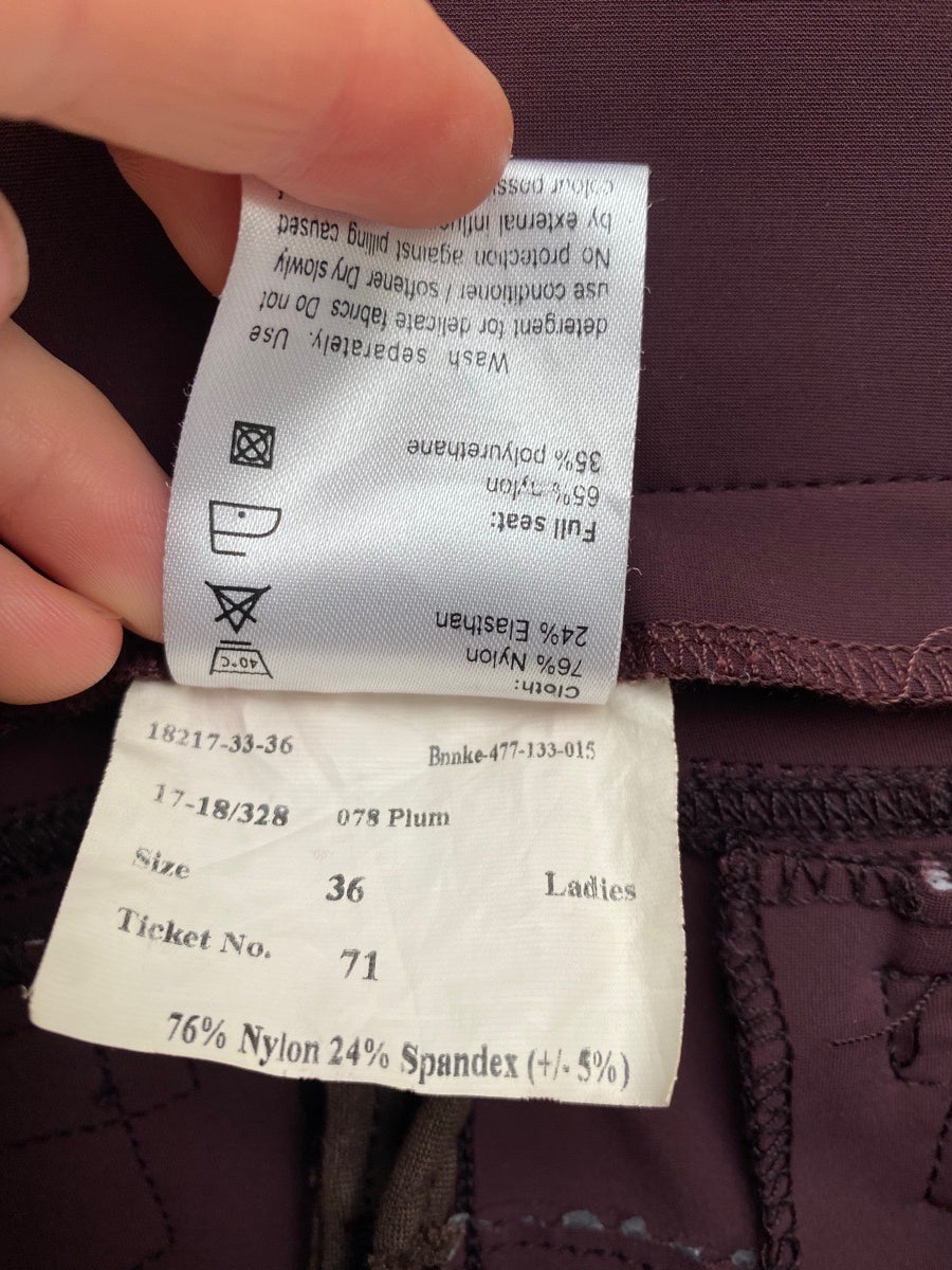 House of Montar Full Seat Silicone Breech - 24R, Plum