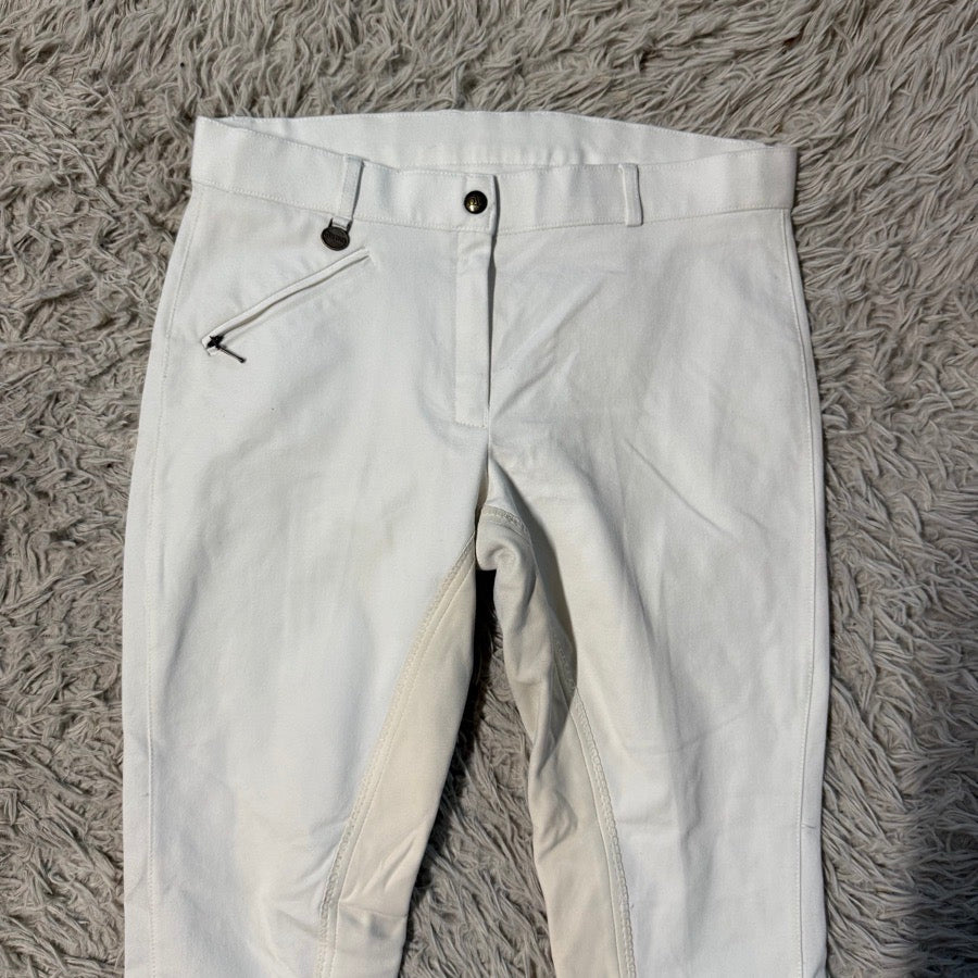 Women’s Size 30 White Ovation Full Seat Horseback Riding Breeches