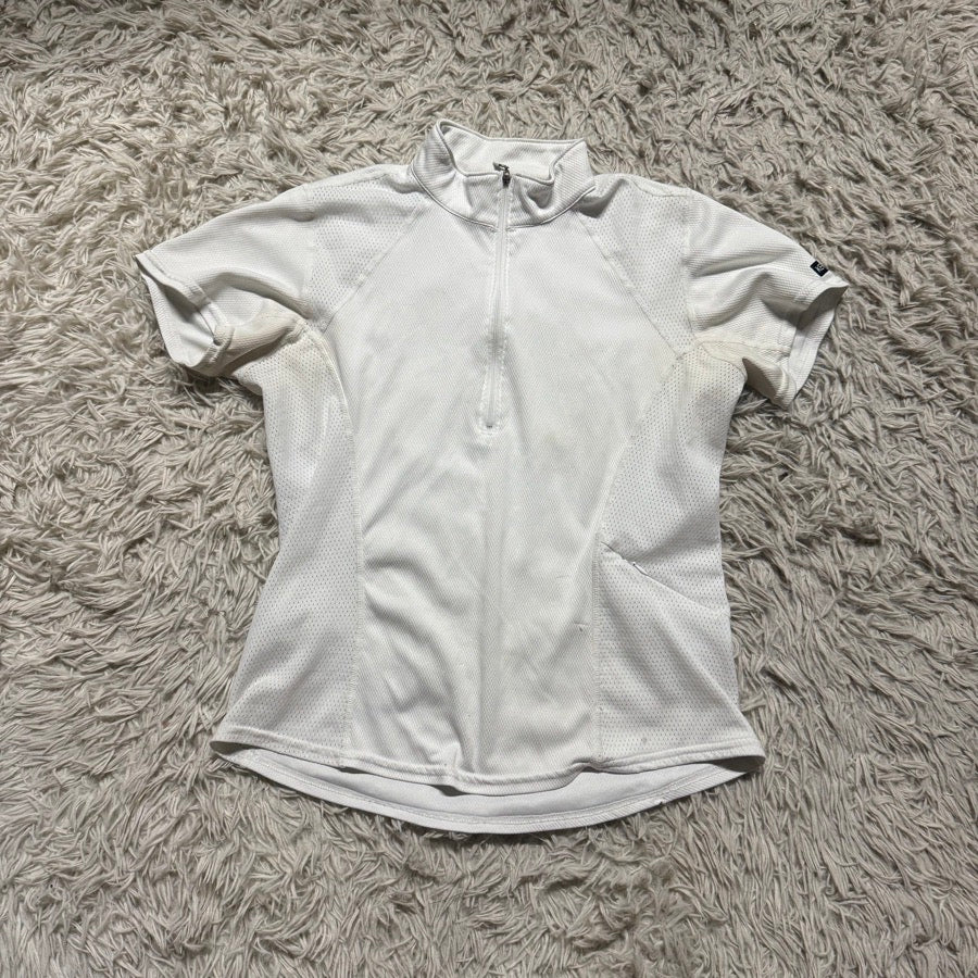 KERRITS Girl’s Medium White Kerrits Short Sleeve Horseback Riding Sunshirt