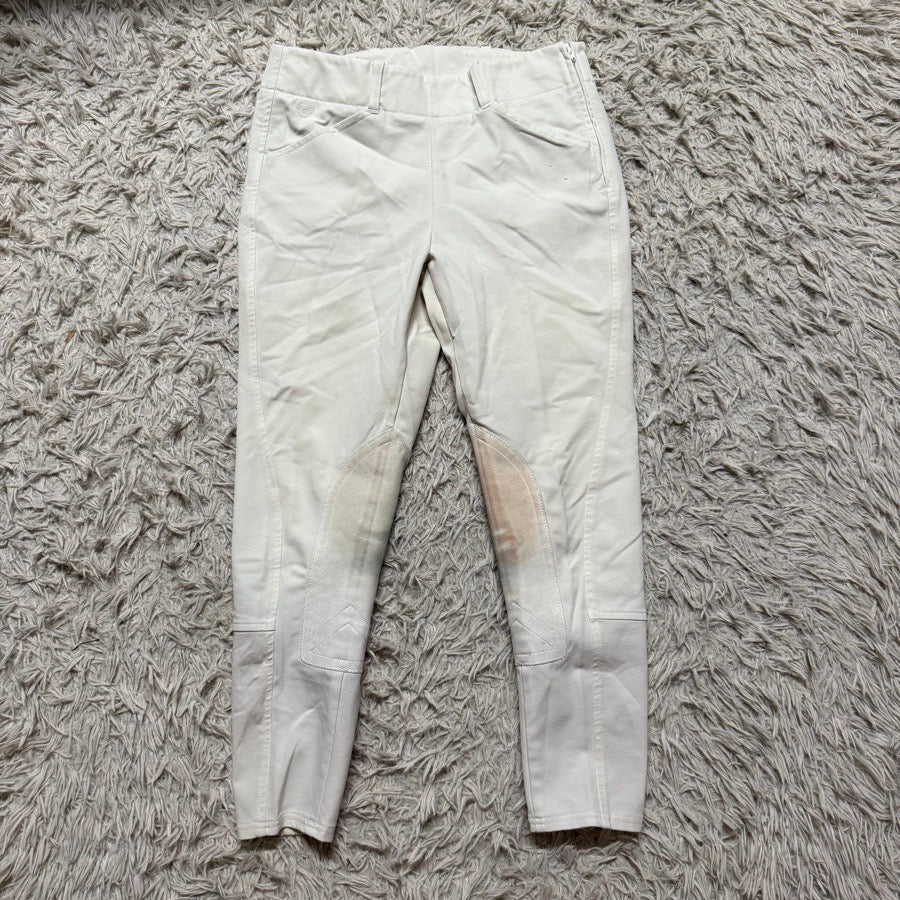 ARIAT Women’s Size 26R White Ariat Knee Patch Horseback Riding Breeches (2)