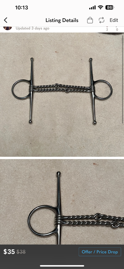 CORONET Coronet Full Cheek double twist bit