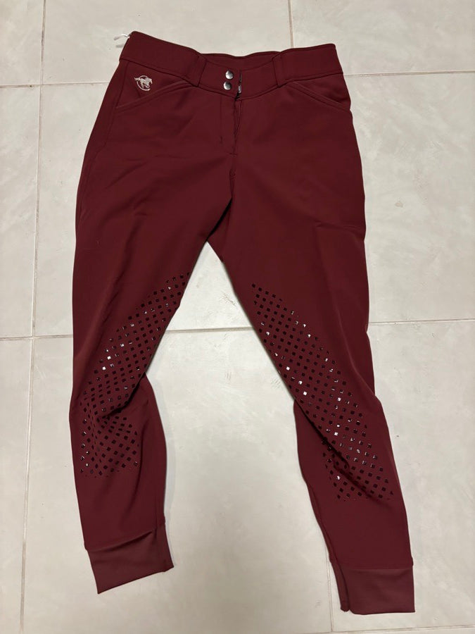 PIPER BY SMARTPAK Smartpak Piper Winter Essential Breeches NWT 28R Merlot Equestrian Riding Pants