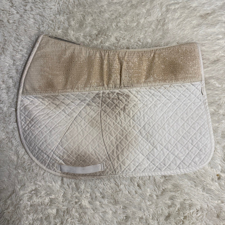 SUCCESS EQUESTRIAN White Success Equestrian Padded Horseback Riding English Saddle Pad (2)