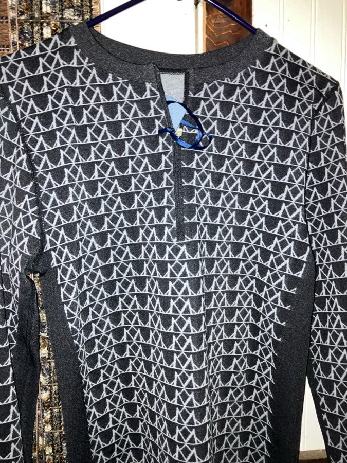 MOUNTAIN HORSE Mountain Horse black pattern sweater NW L/XL
