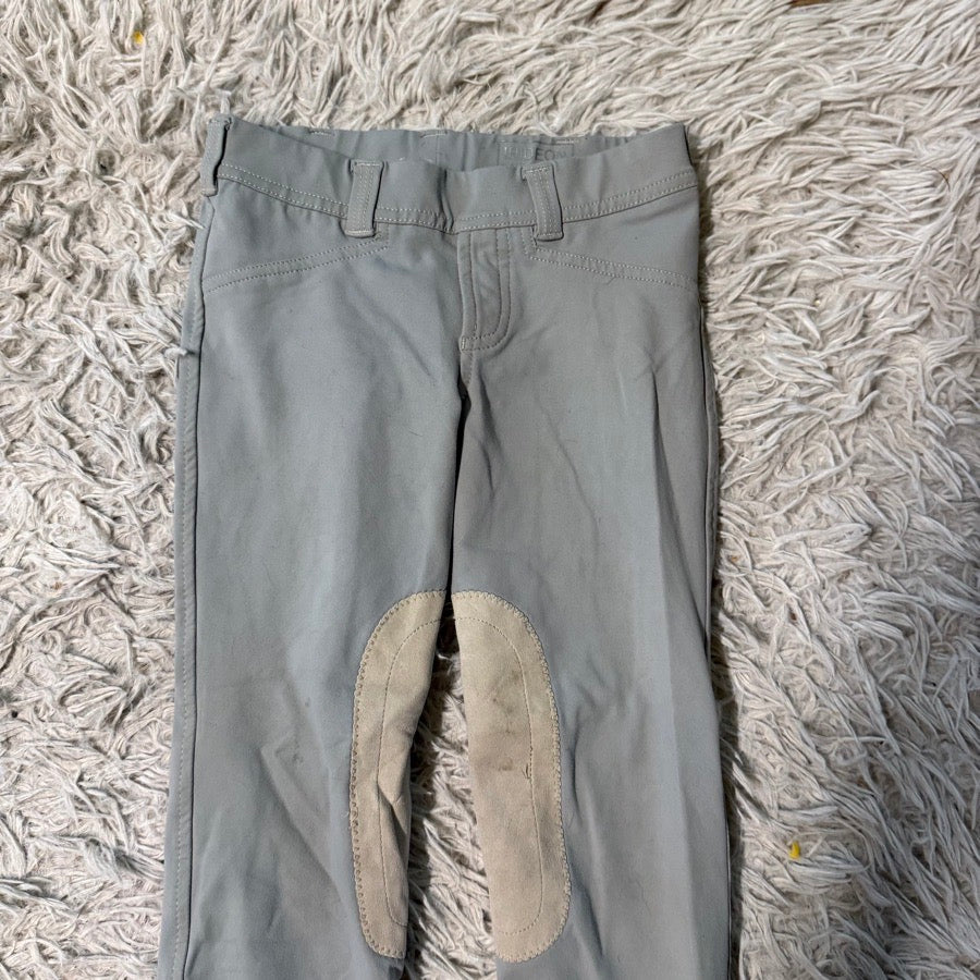 Girl’s XS Grey Irideon Knee Patch Horseback Riding Jodphur Breeches