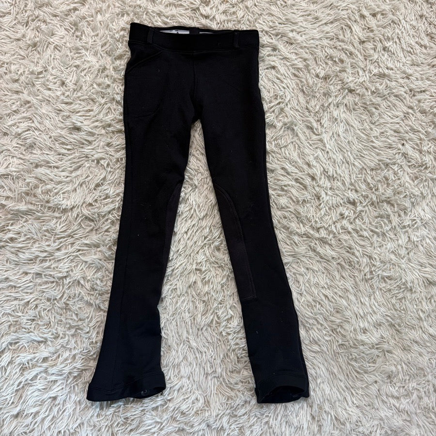 Child’s Black Alympic Equestrian Knee Patch Horseback Riding Jodhpurs. Good Cond