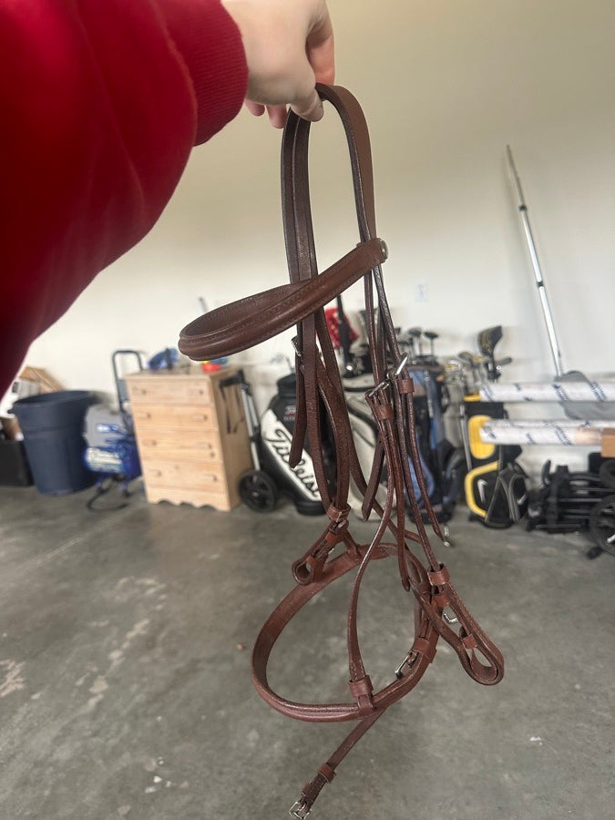 SILVER FOX silver fox oak bark bridle! (2)