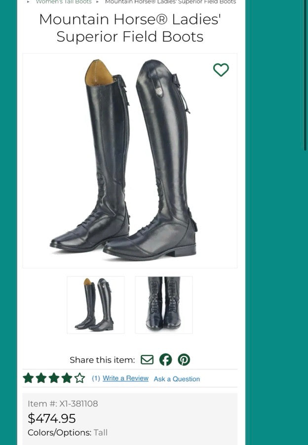 MOUNTAIN HORSE NWT mountain horse boots