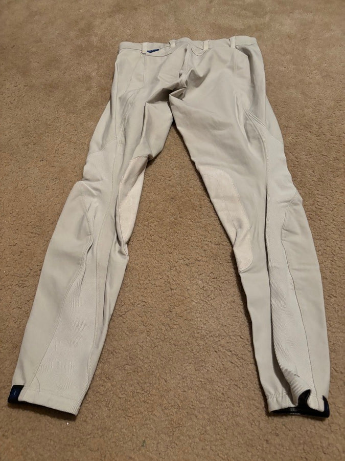 Tan half seat riding breeches
