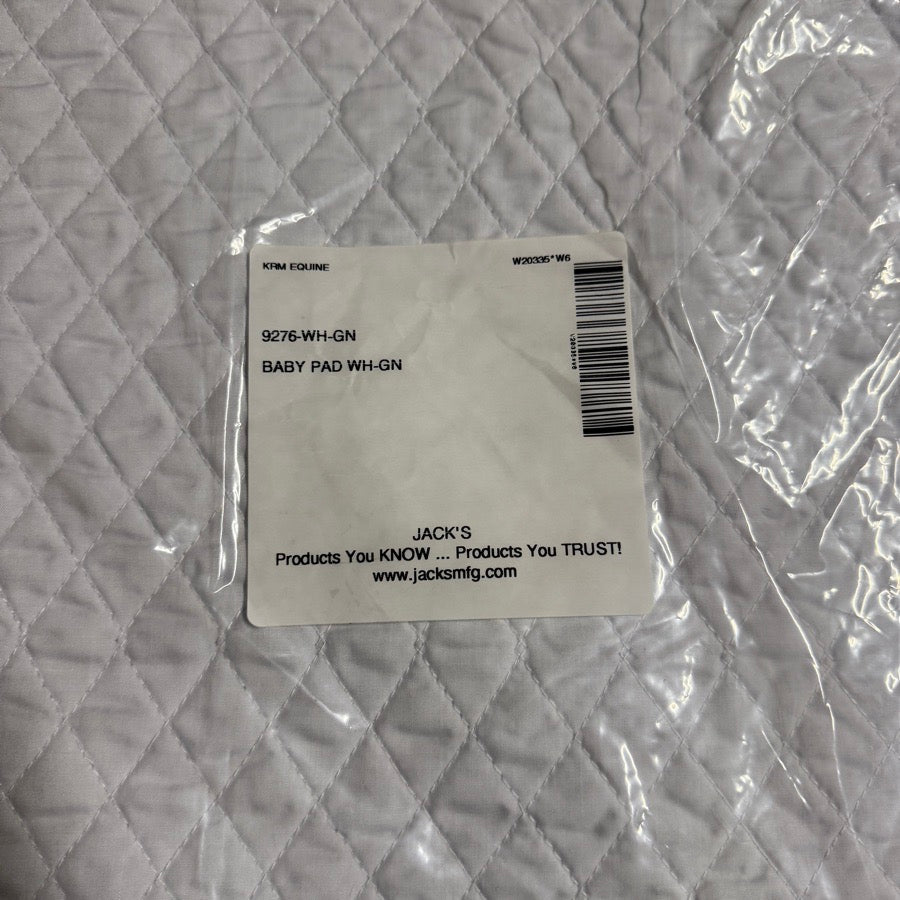 JACK'S New Green/White Jack’s Horseback Riding Baby Saddle Pad (2)