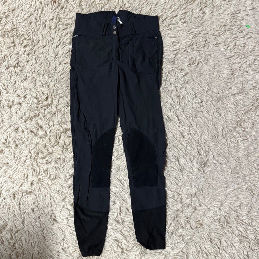 Women’s Size 24 Black Horze Knee Patch Horseback Riding Breeches