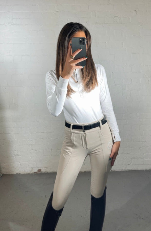 Black Heart Equestrian Classic Fullseat Breeches Beige Small