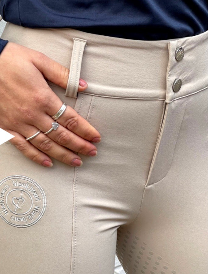 Black Heart Equestrian Classic Fullseat Breeches Beige Small