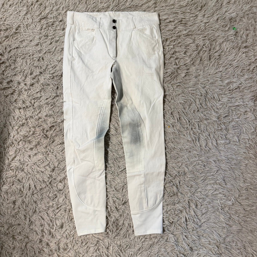 Women’s Size 30L White Dover Full Seat Horseback Riding Breeches