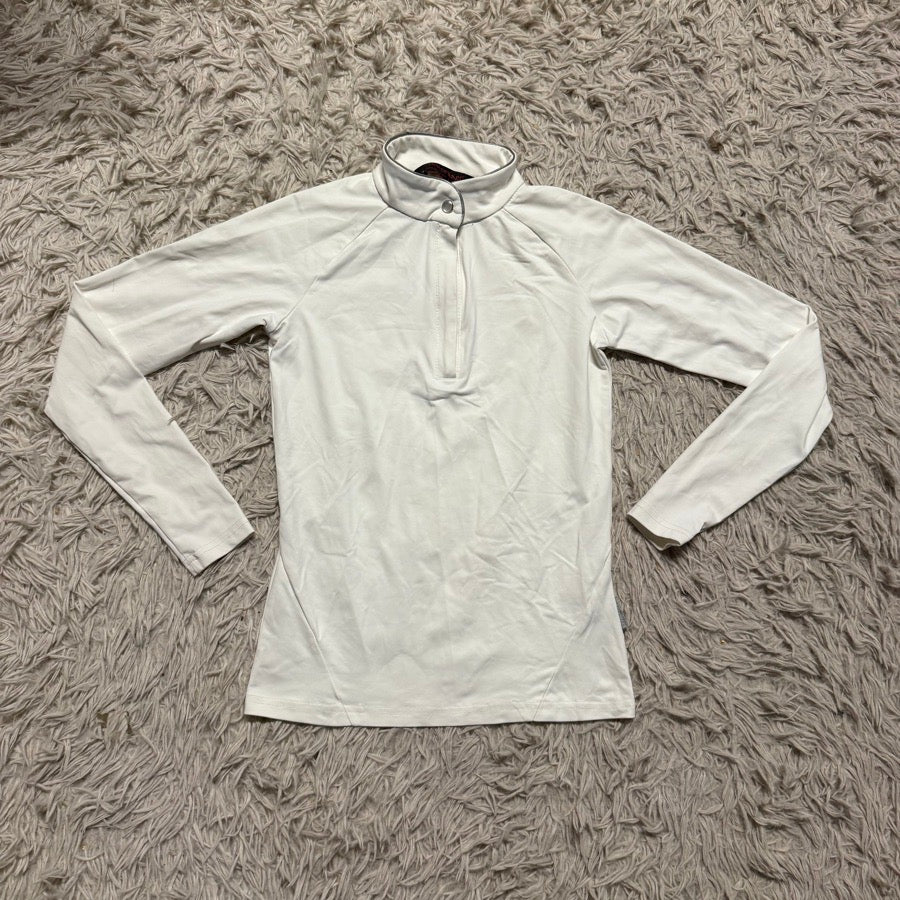 HORSEWARE IRELAND Child’s Size 9/10 Years White Horseware Long Sleeve Horseback Riding Show Shirt