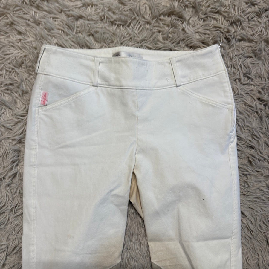 Women’s Size 28 White Tailored Sportsman Knee Patch Horseback Riding Breeches