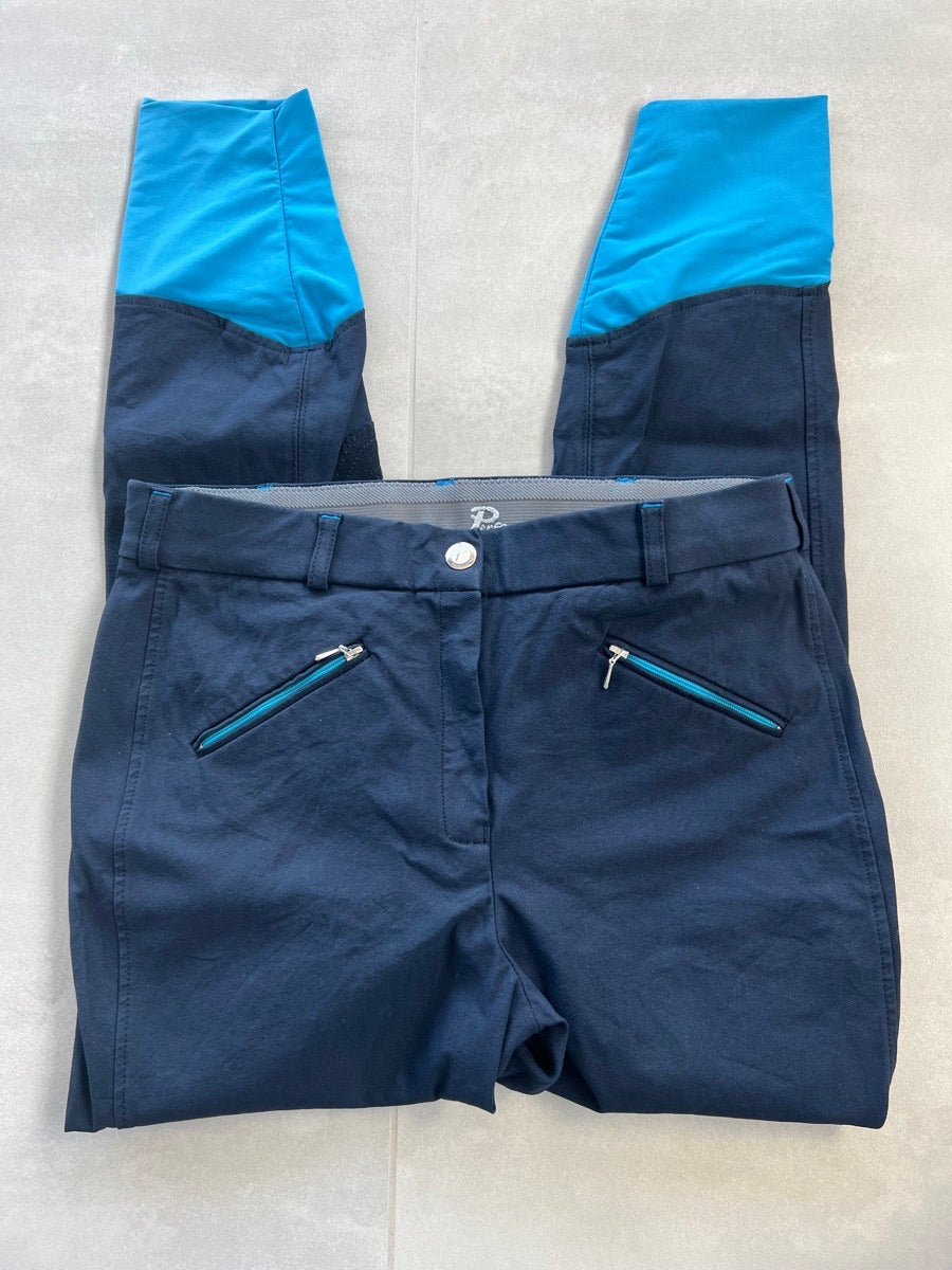 Shires Performance knee patch breeches navy blue size 28 horse equestrian