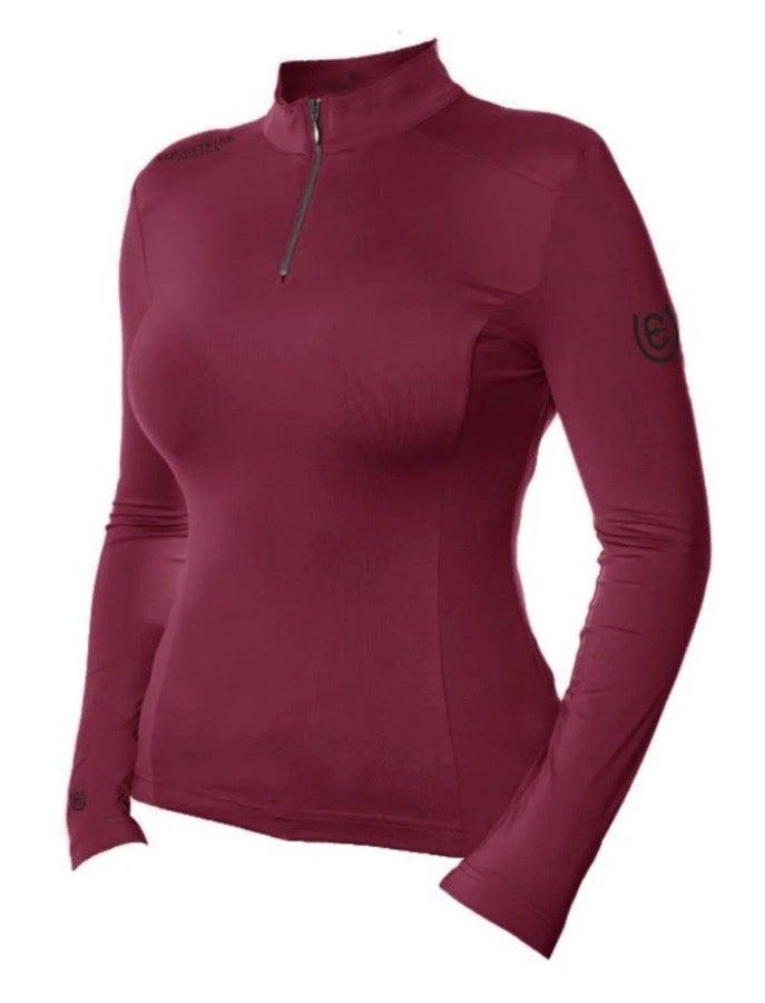 EQUESTRIAN STOCKHOLM Equestrian Stockholm - UV Protection Top - Bordeaux