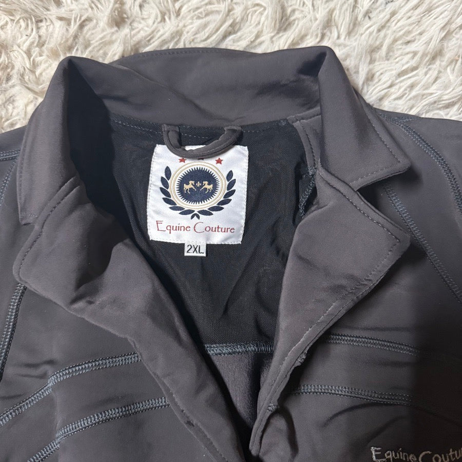 EQUINE COUTURE Women’s Size 2XL Grey Equine Couture Horseback Riding Show Coat (2)