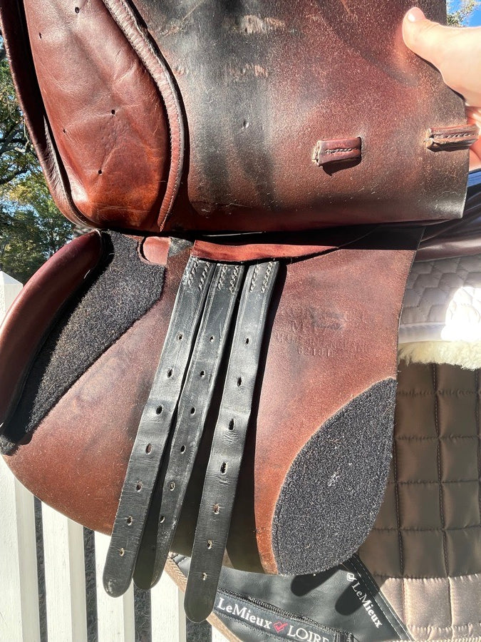 ALBION 17.5 Medium Tree Wool Flocked Albion Kontact Jump Saddle (5)